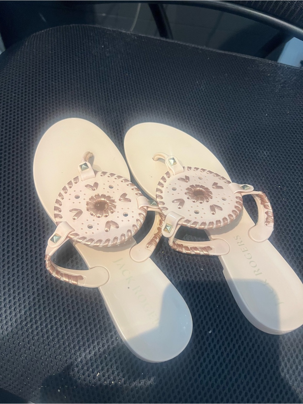 Jack Rogers Women's Pale Pink Miller Sandals sz 8